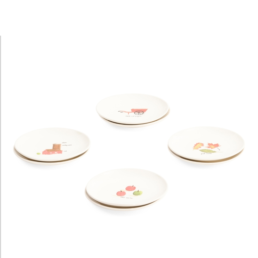 Rae Dunn Farmhouse set of 4 plates